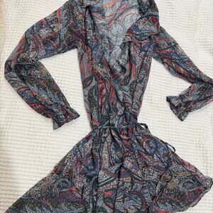 Ted Baker Paisley Print Sheer Wrap-Around Top/Kimono